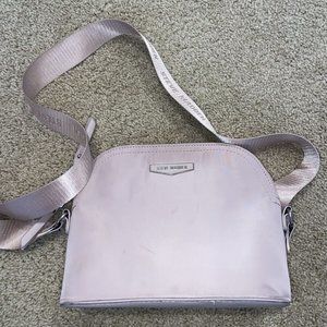 STEVE MADDEN Women’s Crossbody Small Dome Purse Bag, Mauve Pink Canvas GUC